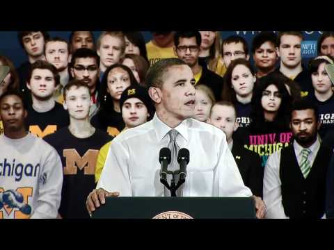 President Obama discusses College Affordability in Michigan