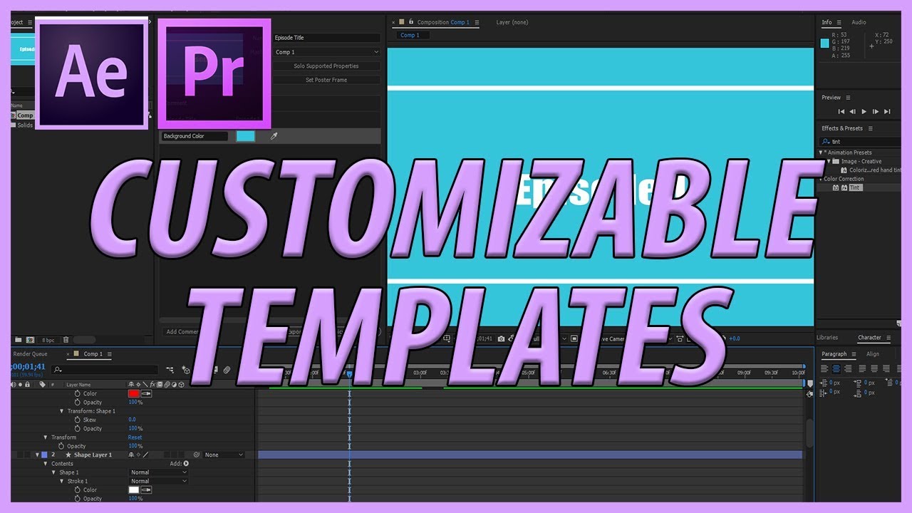 How to Create Customizable Motion Graphics Templates in After Effects