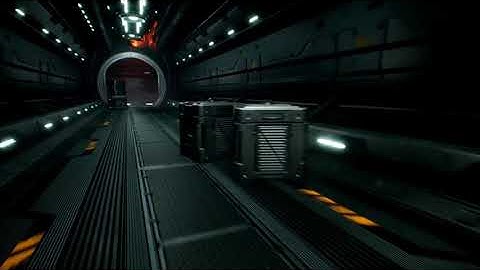 Sci-fi hallway Game Environment in Unreal Engine 4