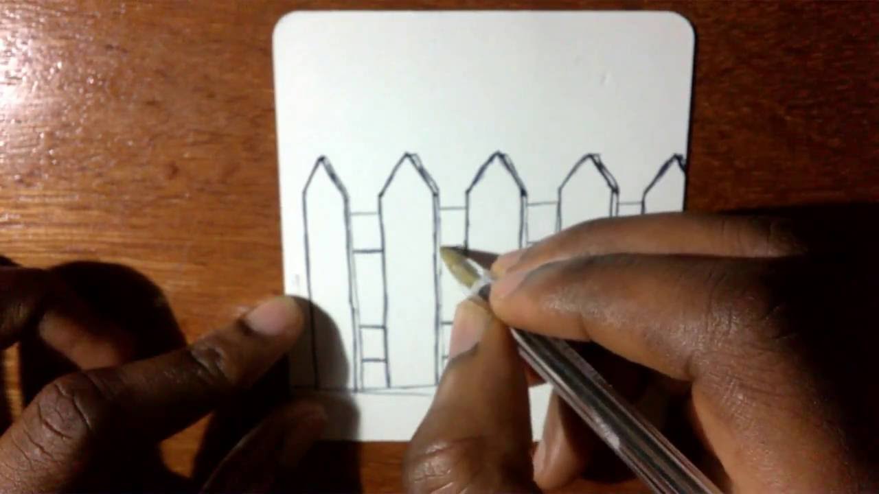 It is a photo of Terrible Picket Fence Drawing It is a graphic of Terrible Picket Fence Drawing