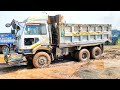 Crazy Truck Driver Fails In Heavy Muds Before Loaded.