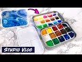 Making a Custom Travel Palette | Easy DIY | Studio Vlog