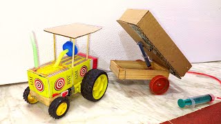 How to make a Hydraulic Tractor Trolley || How to make a Electric Tractor with Trolley