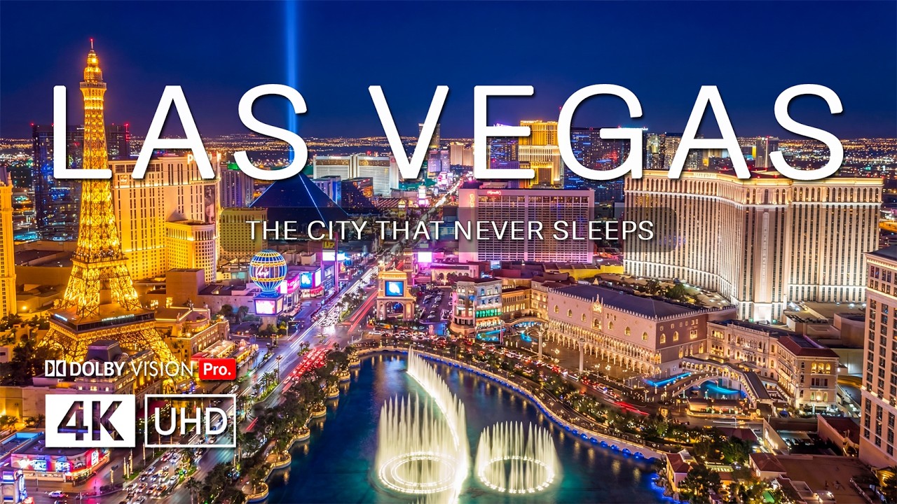 Las Vegas, Nevada, USA 🇺🇸 in 4K ULTRA HD 60 FPS by Drone