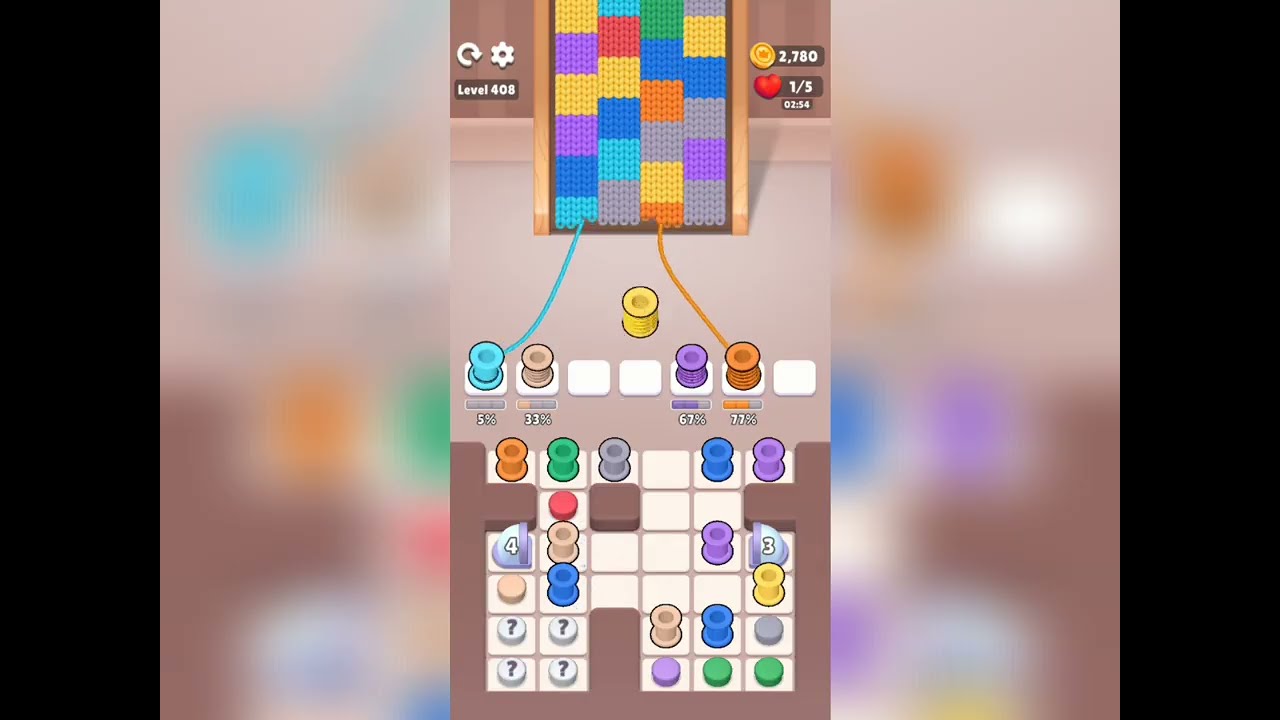 Color Knitzy Level 408 Walkthrough Solution 