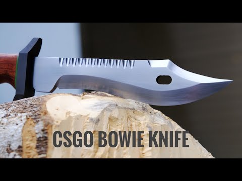 Making CS:GO Bowie Knife out of Rusty Spring Plate