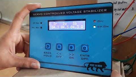 ADOLF Three Phase Servo Stabilizer Control Card Settings and wiring connections SCVS3 (In English)