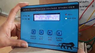 ADOLF Three Phase Servo Stabilizer Control Card Settings and wiring connections SCVS3 (In English)