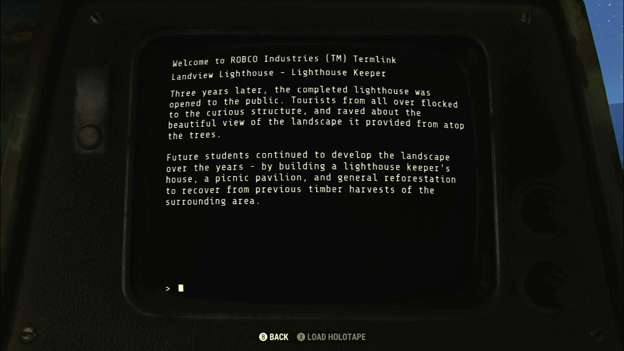 Lighthouse Keeper’s Terminal Fallout 76 Terminal YouTube