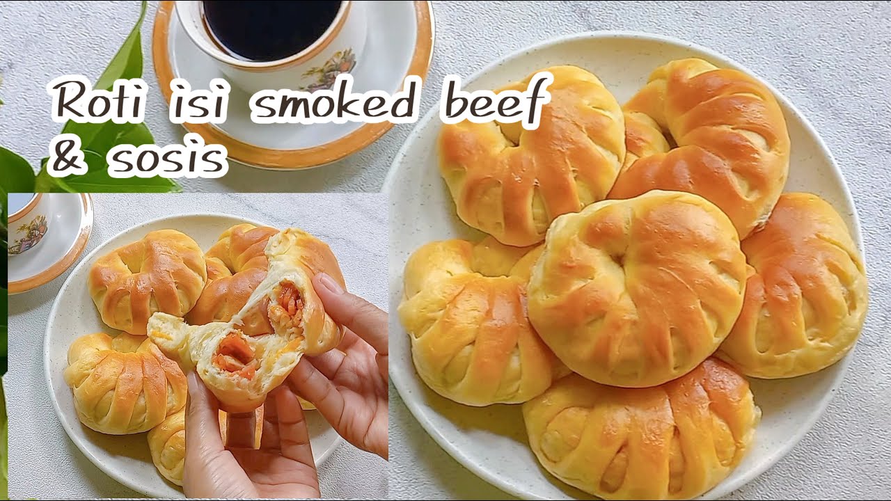 Rotinya empuk banget | Resep roti isi smoked beef dan sosis - YouTube