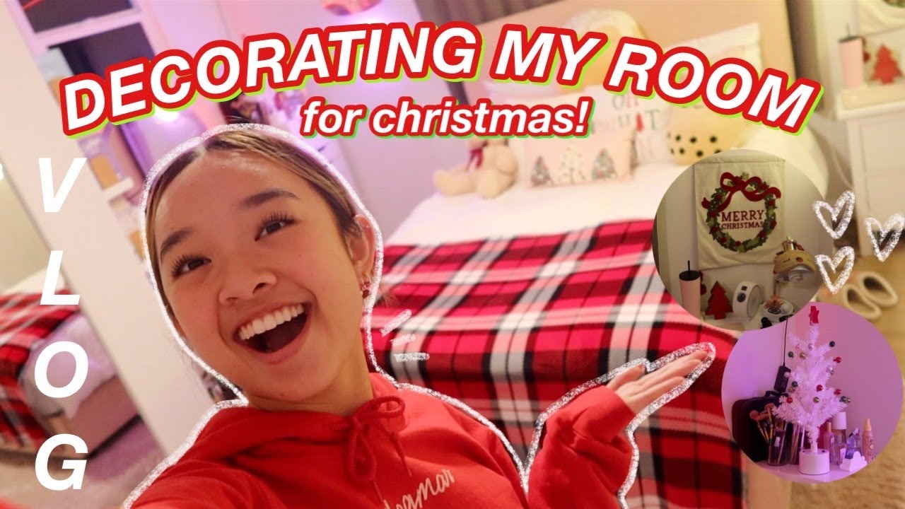 DECORATING MY ROOM FOR CHRISTMAS | Vlogmas Day 2! - YouTube