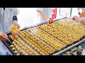 たこ焼き196個を10分で焼く職人技 - Takoyaki Master - Japanese Street Food - 大たこ 大阪 道頓堀