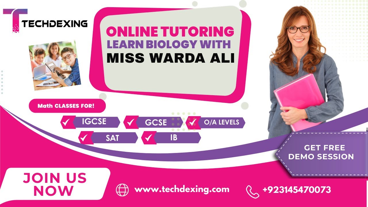 ONLINE TUTORING LEARN BIOLOGY WITH MISS WARDA ALI | Tech Dexing - YouTube