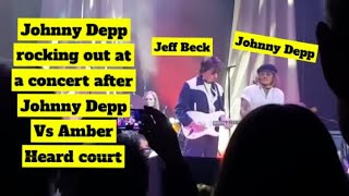 Johnny Depp rocking out in England after Johnny Depp Vs Amber Heard court trial #johnnydepp