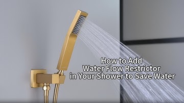 How to Add Water Flow Restrictor in Your Shower to Save Water