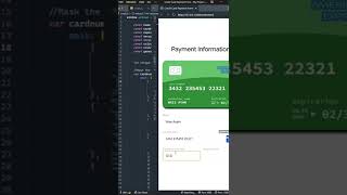 Payment Credit Card | JS | #shorts