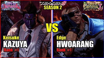 Tekken 8 | Rank 1 Kazuya (Keisuke) VS Rank 1 Hwoarang (Edge) | High Level Gameplay