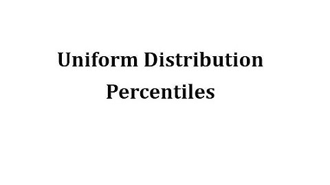 Uniform Distribution Percentiles