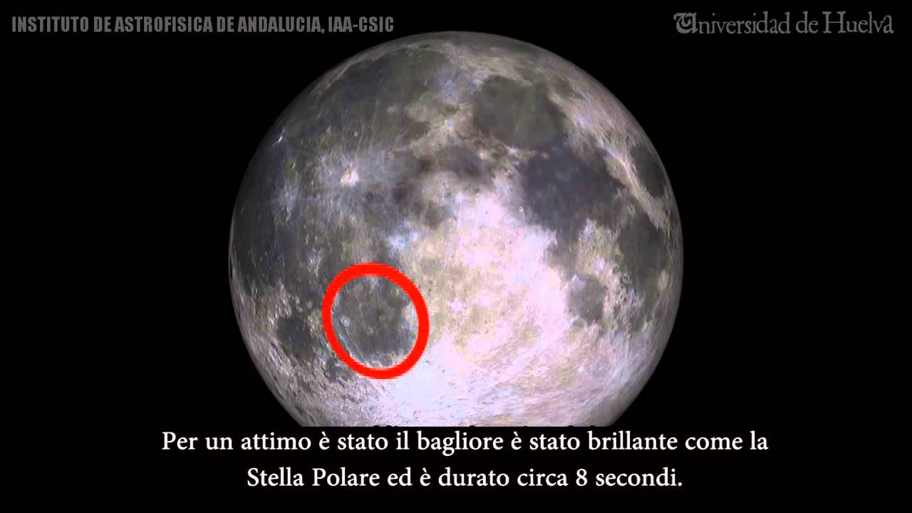 Impatto meteoritico da record sulla Luna - YouTube