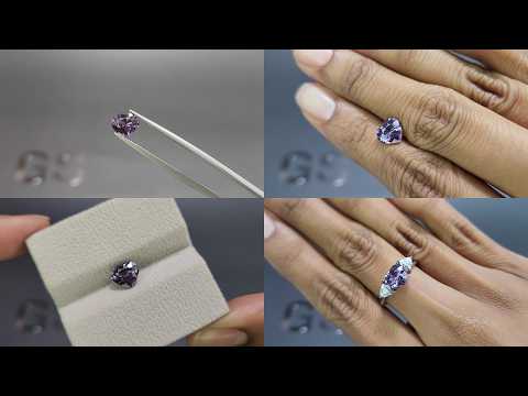 Lila spinell im herzschliff 1,51 carats, Tansania Video  № 1