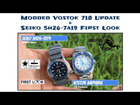 Modded Vostok 710 Update & A First Look at my Seiko 5H26-7A19 - YouTube
