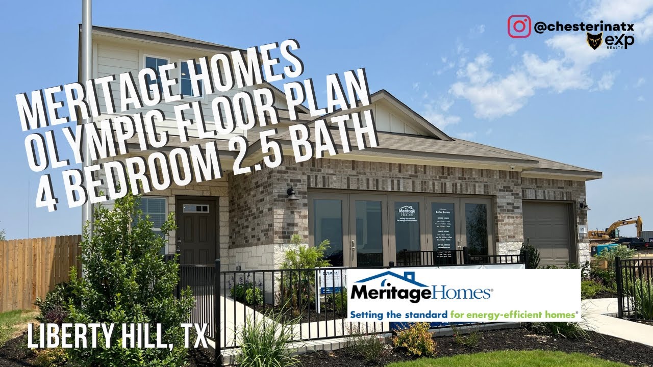 Meritage Homes 4 Bed 2 5 Bath 1 981 Sq Ft New Construction Olympic Floor Plan Liberty Hill Tx You
