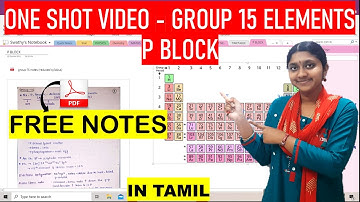 GROUP 15 ONE SHOT VIDEO 🔥🔥| P BLOCK | In Tamil | Class 12 | FREE NOTES |