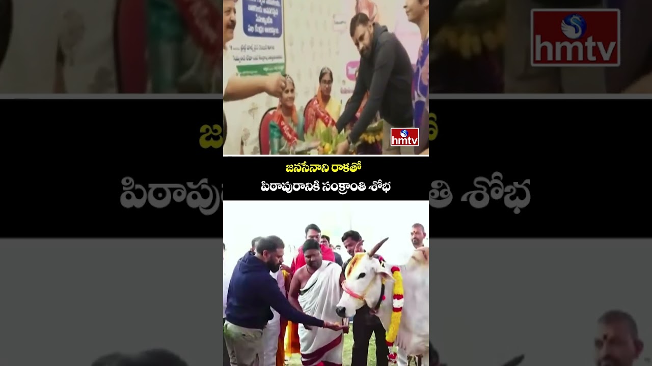 జనసేనాని రాకతో పిఠాపురానికి సంక్రాంతి శోభ |  Pawan Kalyan |Sankranti celebrations | hmtv