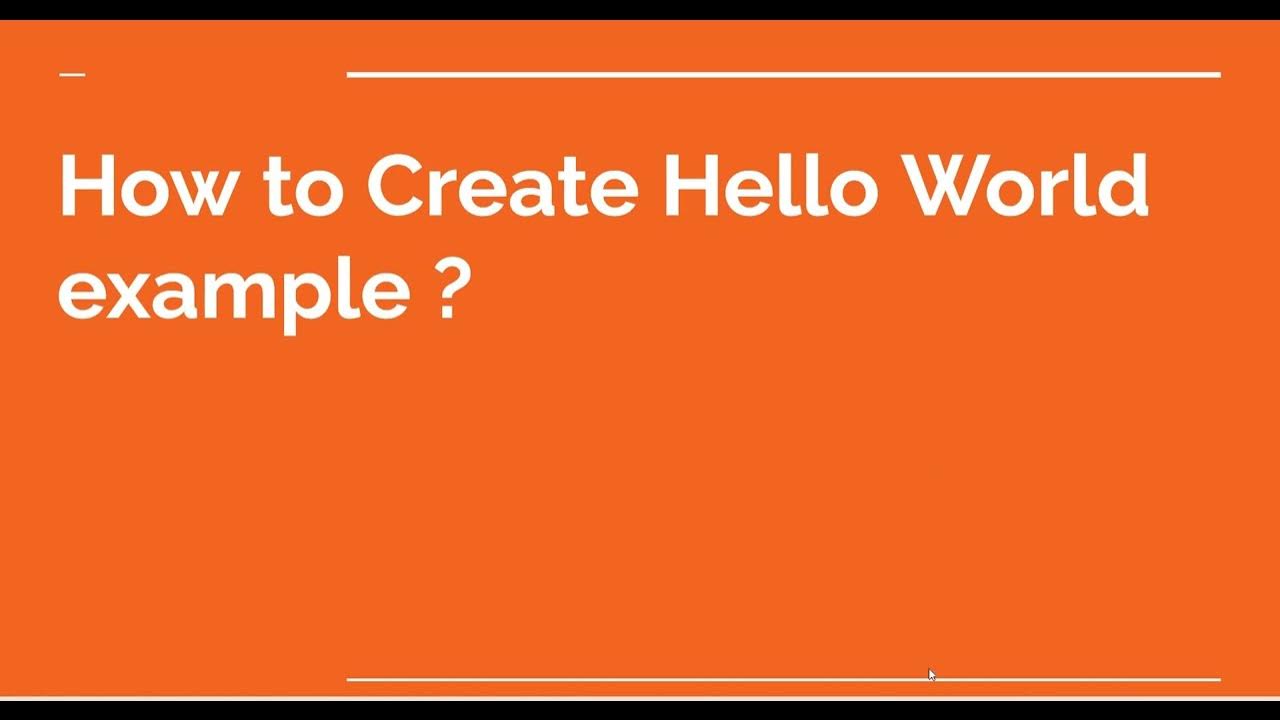 How to Create Hello World Example using eclipse ide ? - YouTube