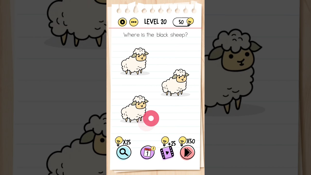 Where Is The Black Sheep? Brain Test Level 20