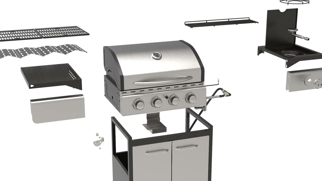 How to Assemble Captiva Designs Outdoor Stainless Steel Propane Gas BBQ Grill
