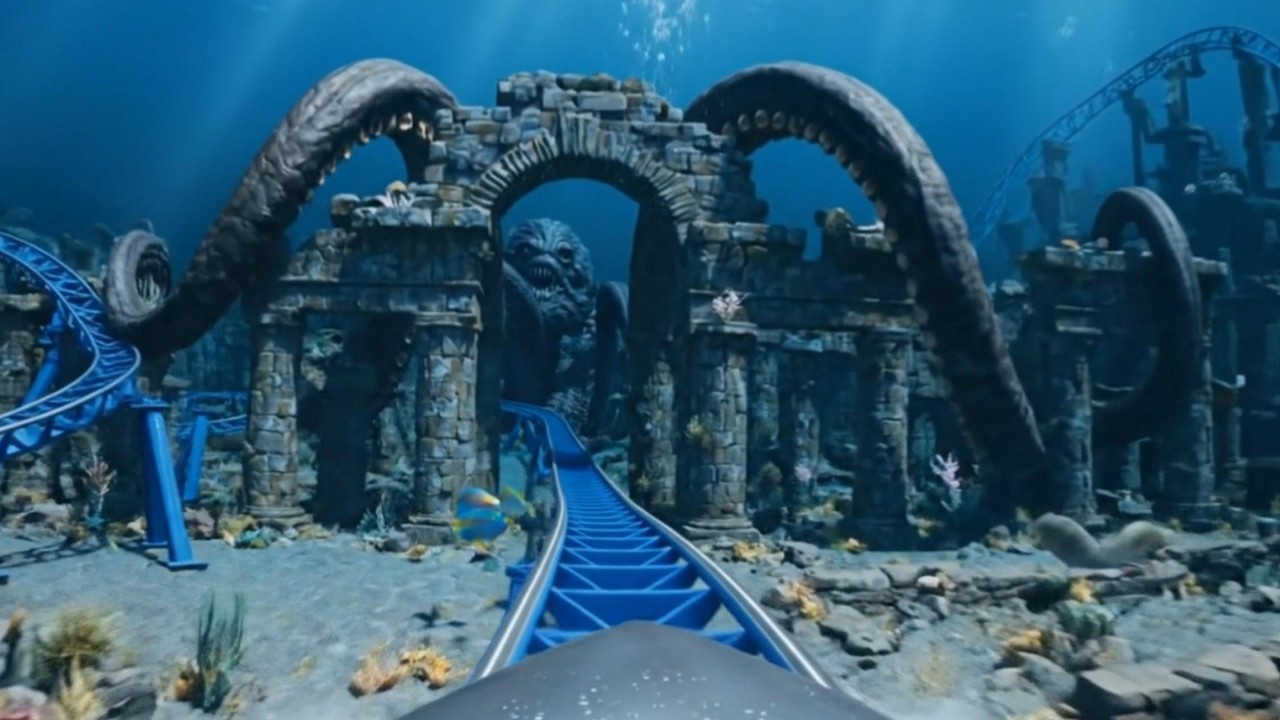 【海洋恐怖症注意】海の中のジェットコースター[Warning: Thalassophobia] Underwater Roller Coaster