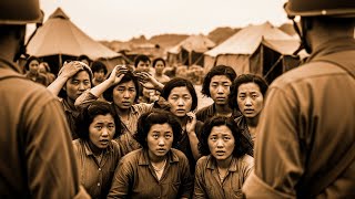 August 21, 1945, Japanese Female Pows Shocked By The First Glance Of American Soldiers In Camps
