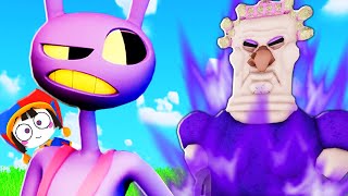 THE AMAZING DIGITAL CIRCUS JAX and POMNI Attempt GRUMPY GRAN in Roblox!