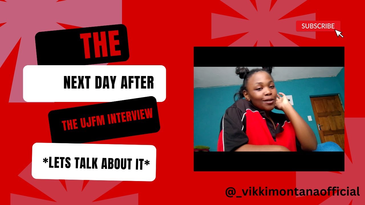 The next day after the UJFM Interview *Let's talk about it*