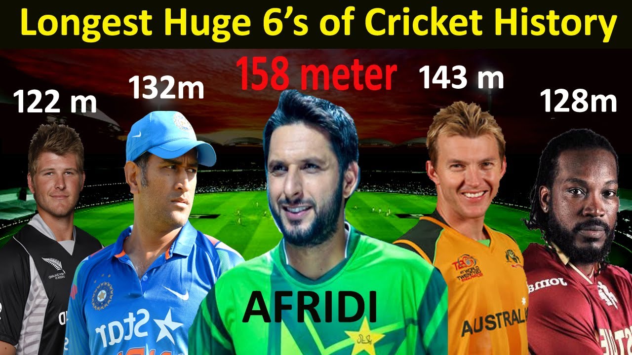 TOP 10 Longest Sixes in Cricket History - Biggest Sixes in Cricket ...