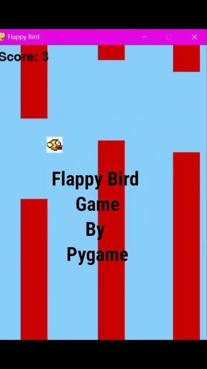 Flappy Bird Game By python(pygame)#python #pygame #flappybird # ...