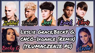 CNCO,Leslie Grace,Becky G -Diganle(remix) (tłumaczenie PL)