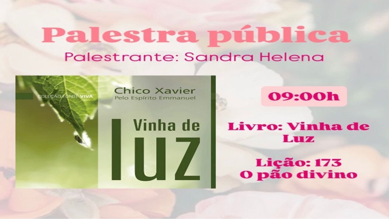 Palestra O PÃO DIVINO com Sandra Helena