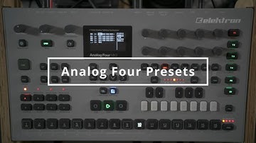 Elektron Analog Four MKII Factory Patterns (no talking)