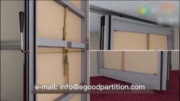 acoutic movable sliding folding partition operable wall system insallation video