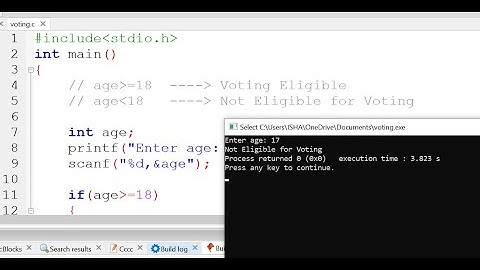 C program to check whether person is Eligible for Vote or Not | Learn coding with Riya