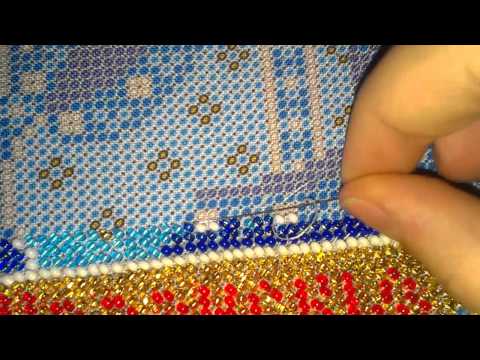 Закрепление нити в вышивке бисером!