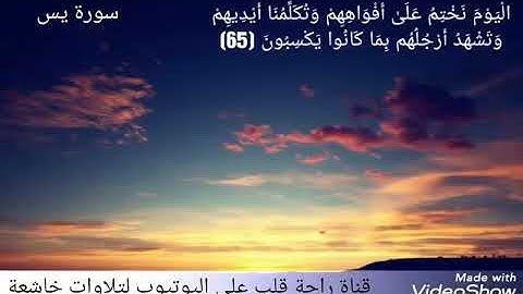 تلاوة خاشعة من سورة يس ..الْيَوْمَ نَخْتِمُ عَلَىٰ أَفْوَاهِهِمْ وَتُكَلِّمُنَا أَيْدِيهِمْ