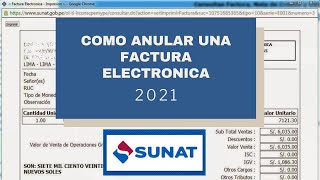 💷 Como ANULAR Una FACTURA Electrónica Sunat