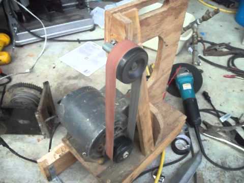 Homemade 1 inch belt Sander - YouTube