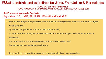Food Safety and FSSAI Regularities for Sohiong Jam (under PMFME Scheme) - ENGLISH