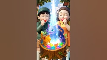 Squid Game AI eating colorful cat edible slime ASMR #asmrRainbow #squidgame #squidgame2 #ai