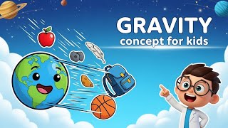 Gravity Educational Concept For Kids - Science Educational Video Of Gravity Discovery
