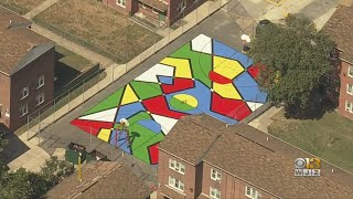 Artist Turn West Baltimore Basketball Court Into Art